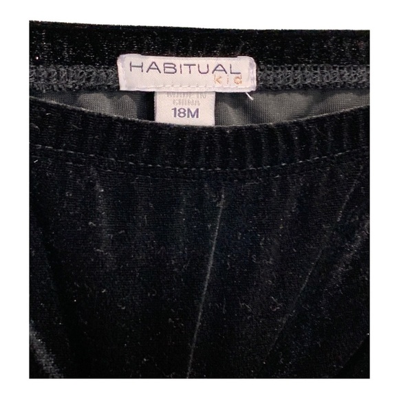 Habitual Kid Velour Polka Dot Dress Black and Silver Size 18 Months - Picture 5 of 5